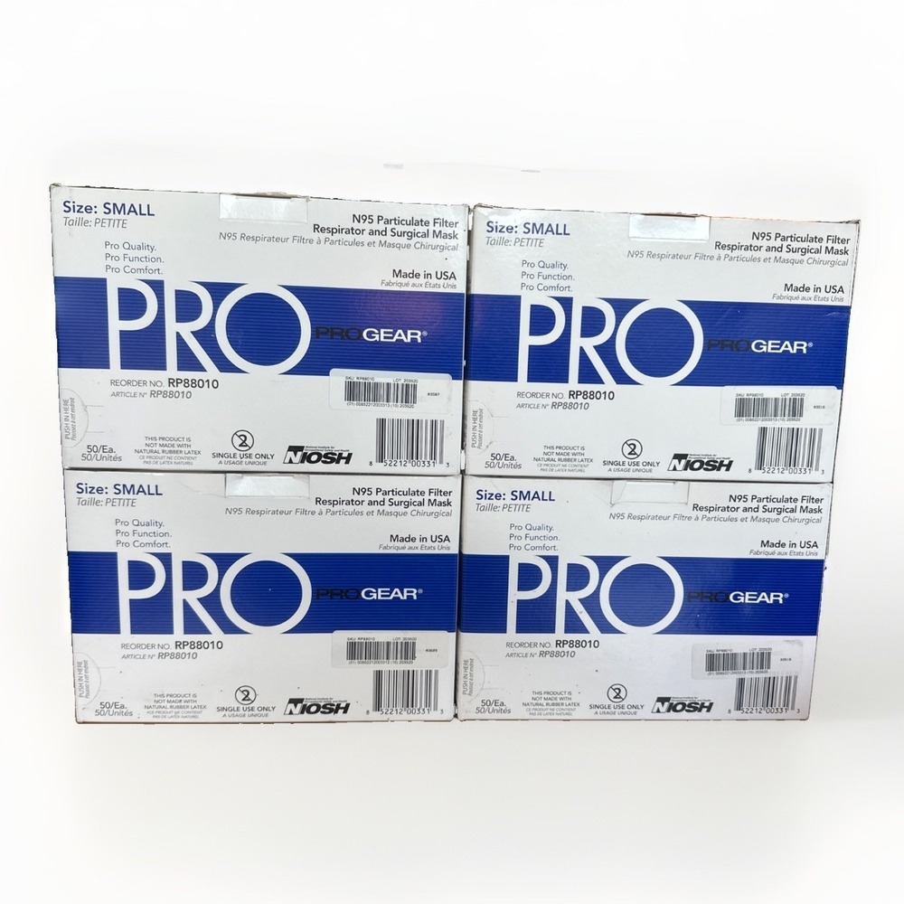 ProGear RP88010 N95 Filter 200 Total Respirator & Surgical Mask - Size SMALL (4)